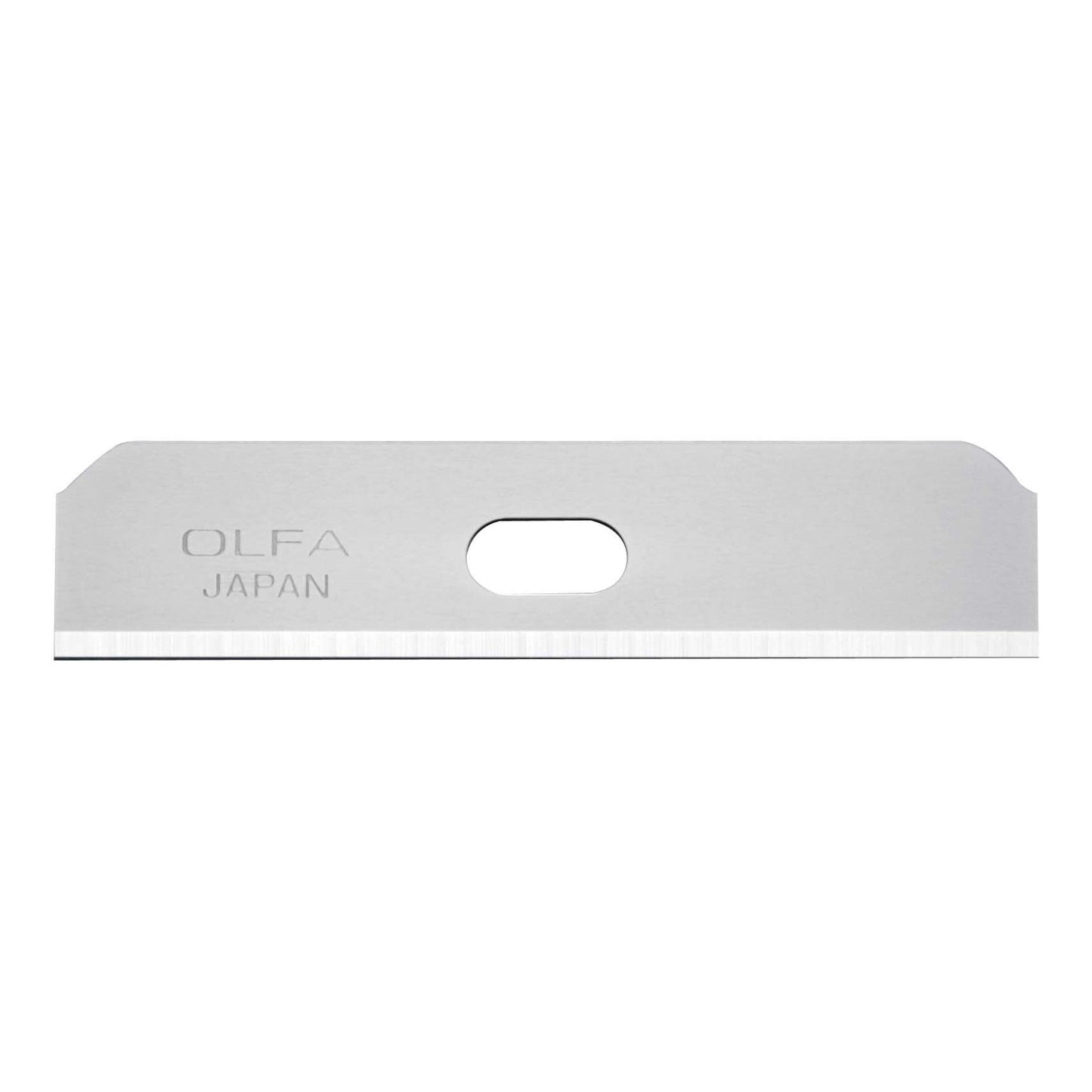 Olfa SKB-7/10B - Pack de 10 cuchillas trapezoidales 50x12,5x0,4 mm plateadas