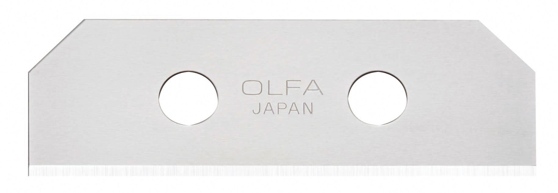 Olfa SKB - 8/10B - Pack de 10 cuchillas trapezoidales 54x18x0,4 mm plateadas - Ferrotecnia