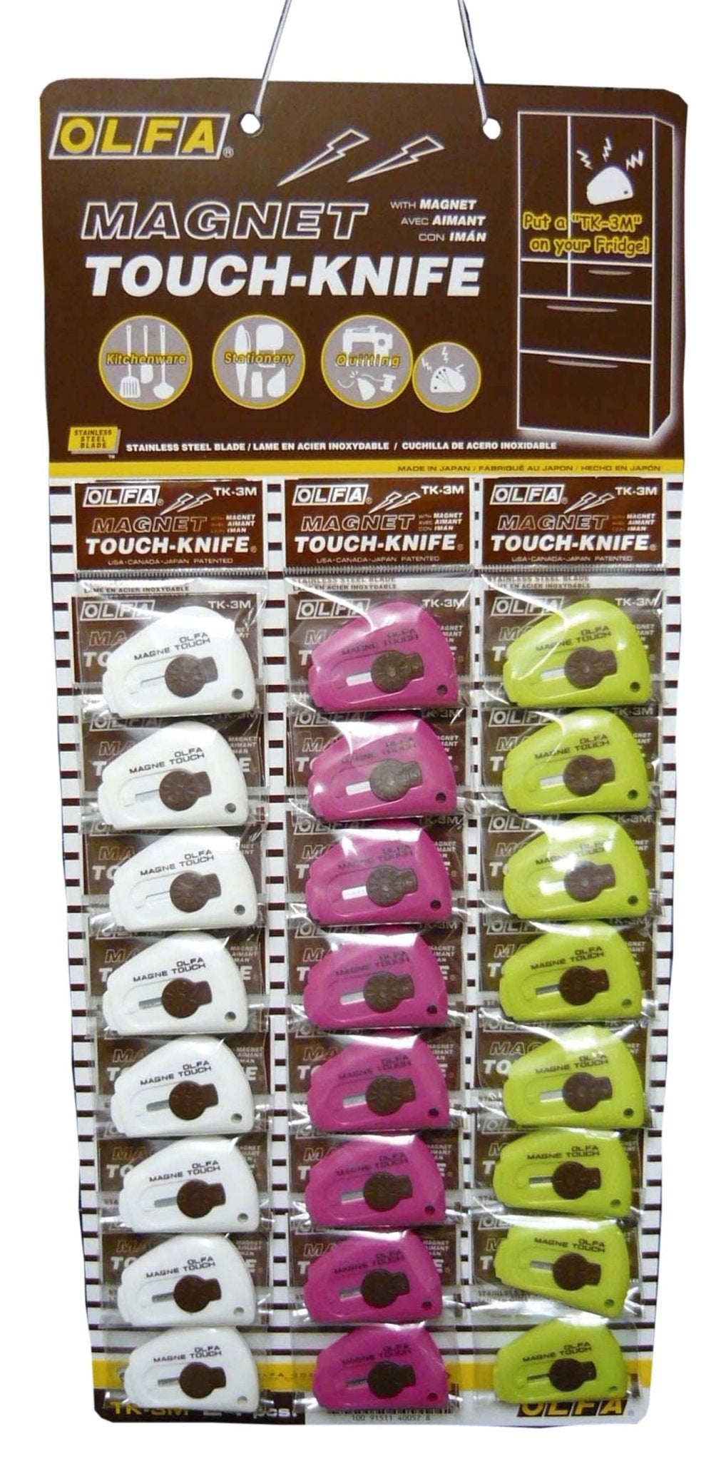 Olfa TK - 3M/24 - Display de 24 Mini Cúters magnéticos - Ferrotecnia