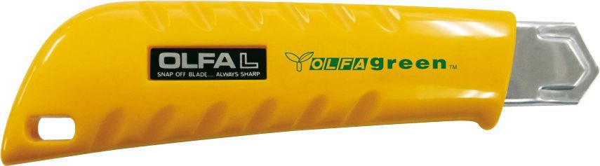 Olfa L-1GREEN - Cúter plástico reciclado con cuchilla de 18 mm