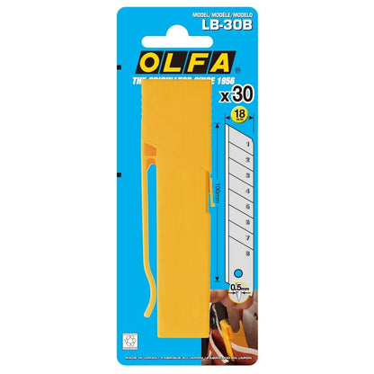 Olfa 18mm chopping blades in plastic case with clip