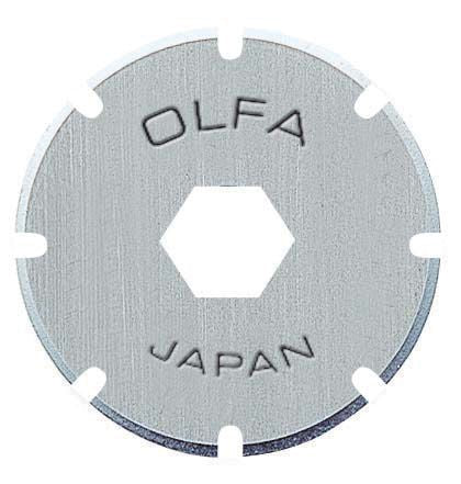 Olfa PRB18-2 - Pack de 2 cuchillas circulares perforadora 18x0,3 mm plateadas