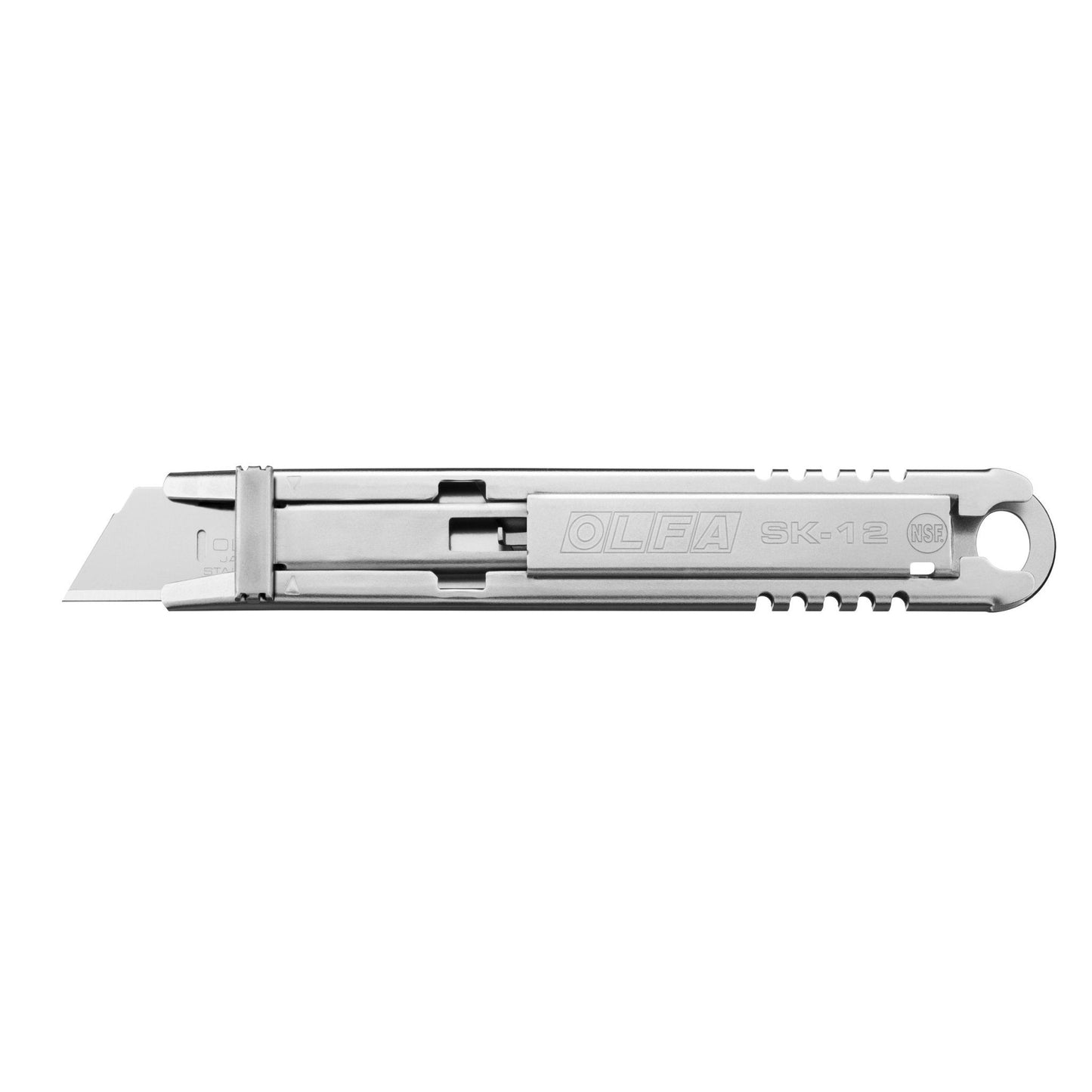Couteau utilitaire de sécurité en acier inoxydable Olfa avec rétraction de lame semi-automatique SK-12
