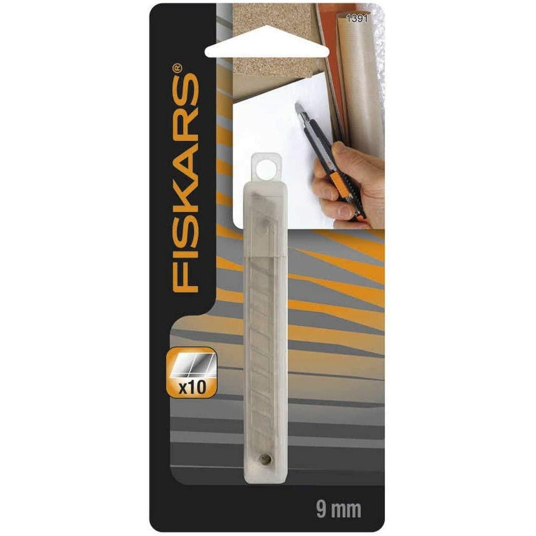 Original Fiskars Cuchillas de repuesto para Cúter, 9 mm, 10 unidades, 1004614 - Ferrotecnia