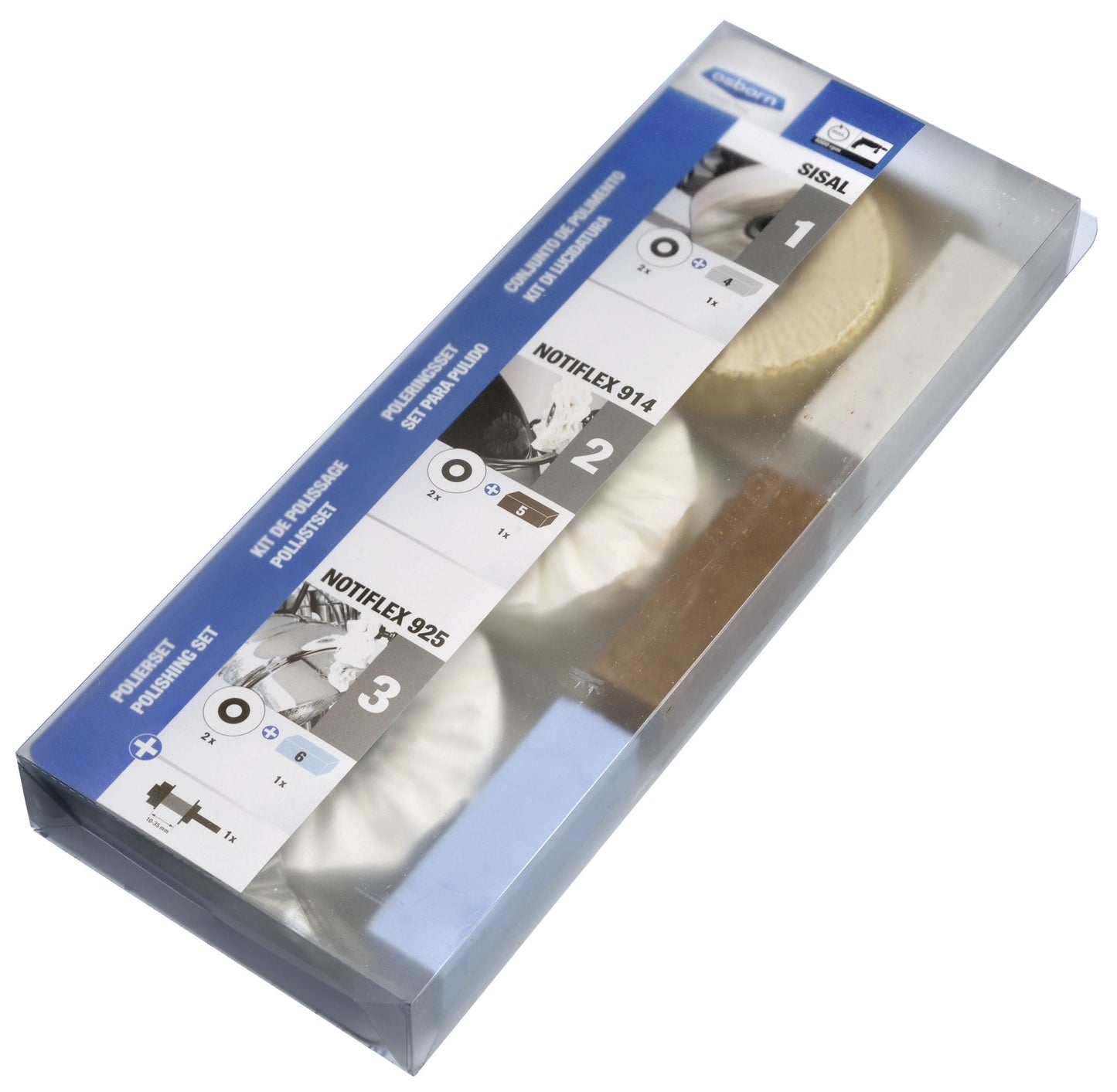 Osborn 8603600010 - Kit de pulido 10 piezas para 4.000 (r.p.m) - Ferrotecnia