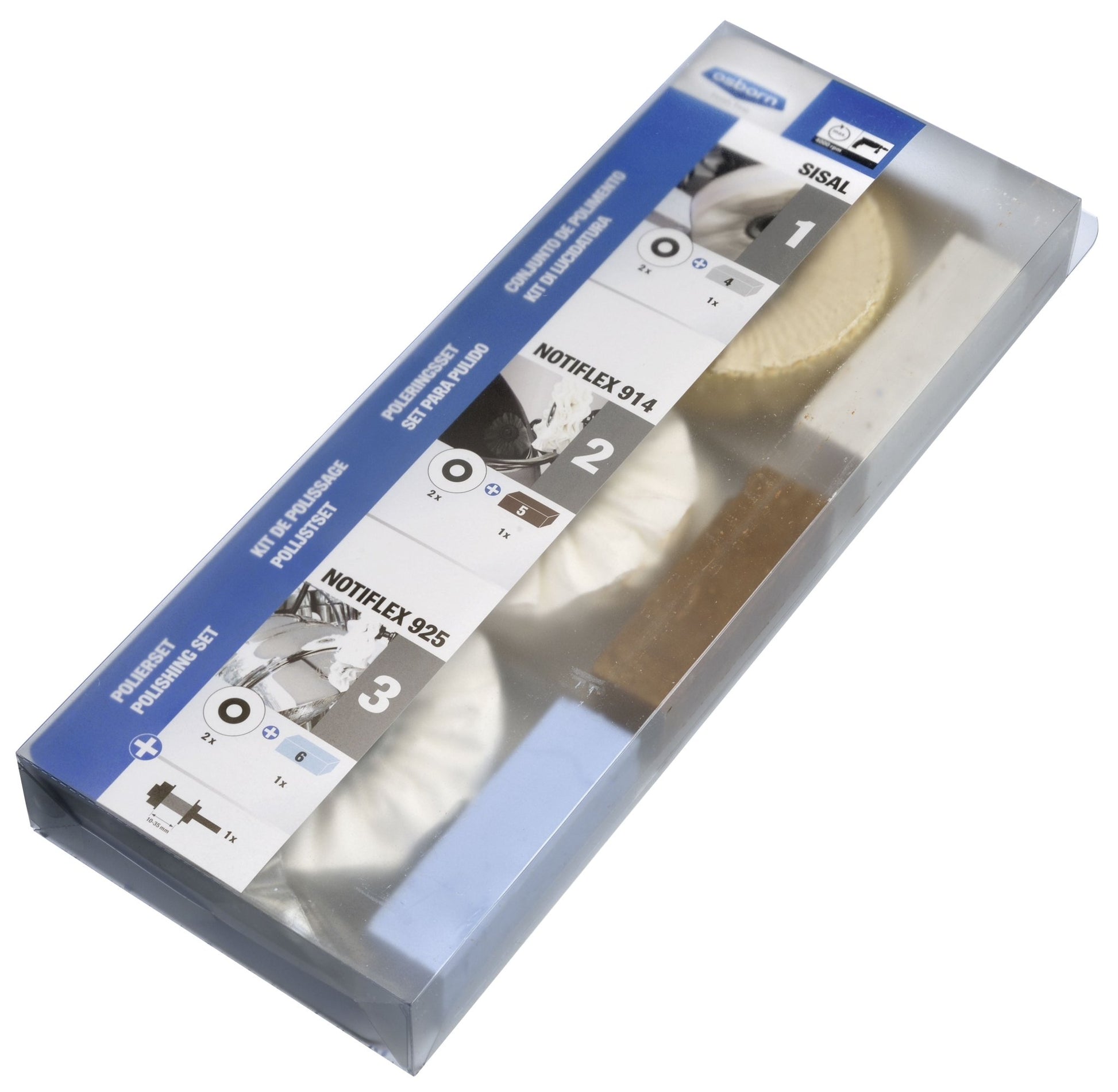 Osborn 8603600010 - Kit de pulido 10 piezas para 4.000 (r.p.m) - Ferrotecnia