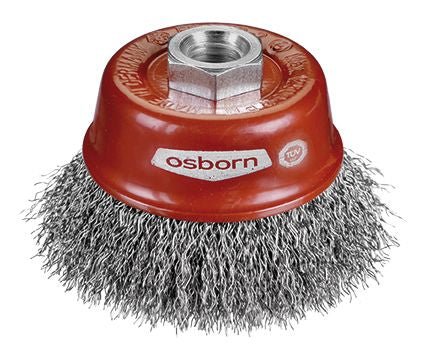 Osborn Tazas alambre ondulado - Tuerca M14 (Para amoladora angular 100 - 115 - 125) - Ferrotecnia