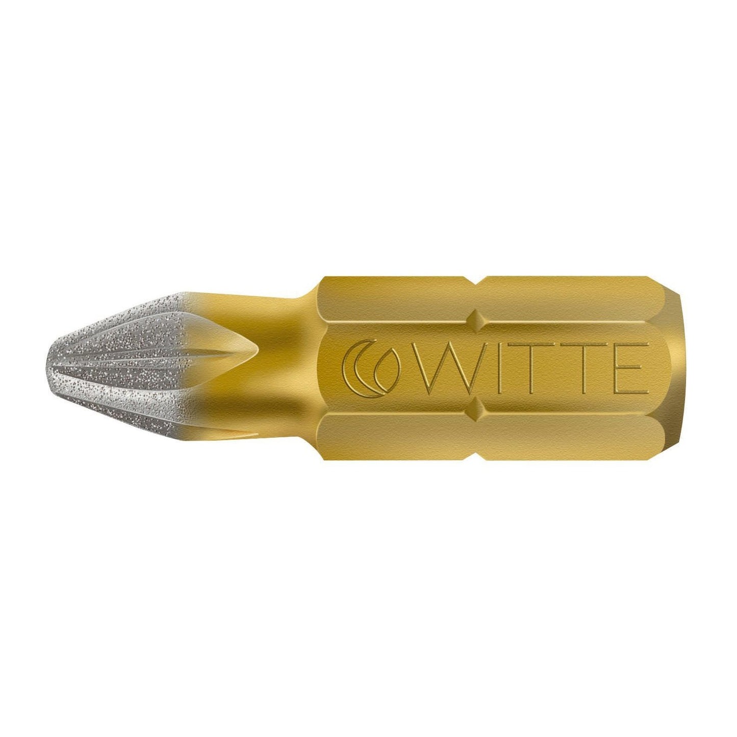 Witte Pozidriv (PZ) DIAMOND tip 1/4" short guide