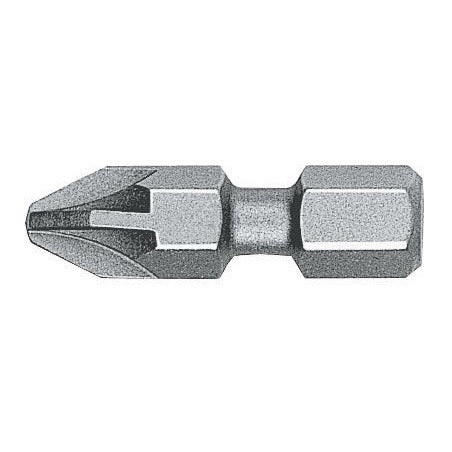 Witte Pozidriv (PZ) Bit BITFLEX 1/4" short guide