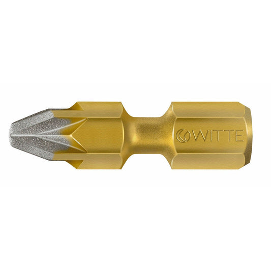 Witte Pozidriv (PZ) Bit BITFLEX DIAMOND 1/4" short guide