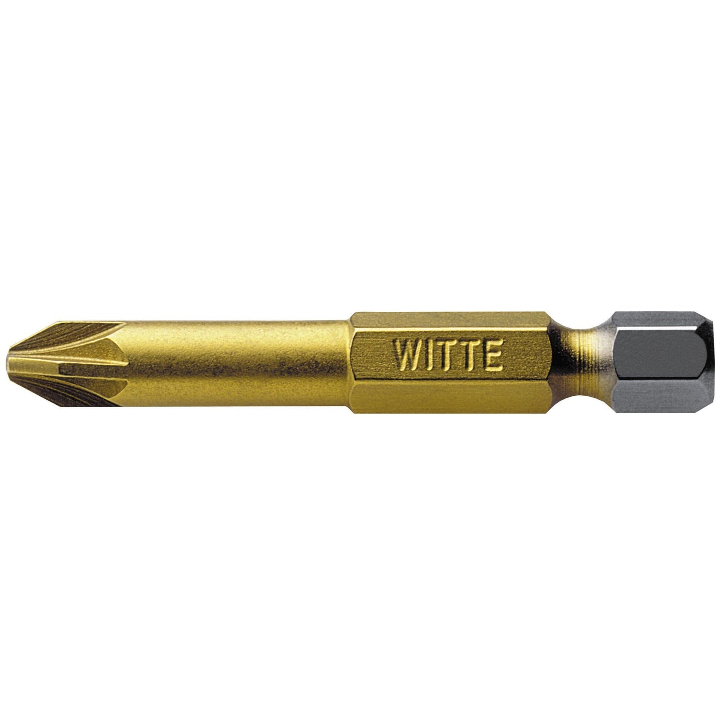 Pointe Pozidriv blanche (PZ) Guide STANDARD TIN 1/4" de long