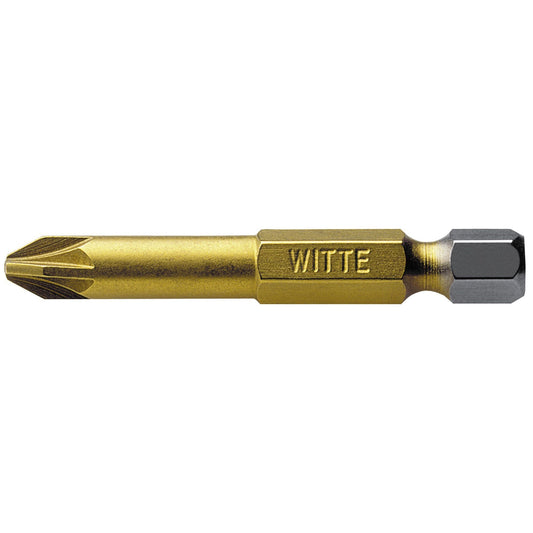 Witte Pozidriv (PZ) tip STANDARD TIN guide 1/4" long