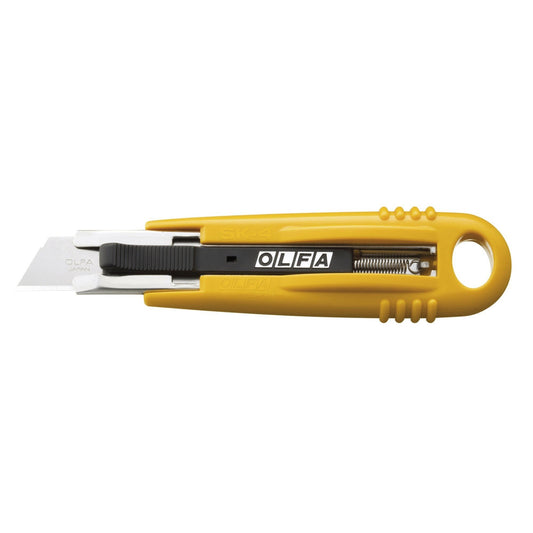 Olfa Safety Cutter with Semi-Automatic Blade Retraction SK-4