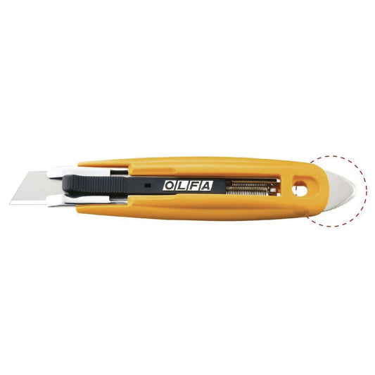 Olfa Safety Cutter with Seal Cutter and Semi-Automatic Blade Retraction SK-9