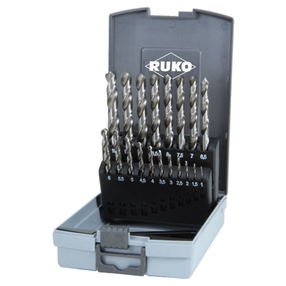 Jeu de forets hélicoïdaux Ruko DIN 338 type N HSS-G