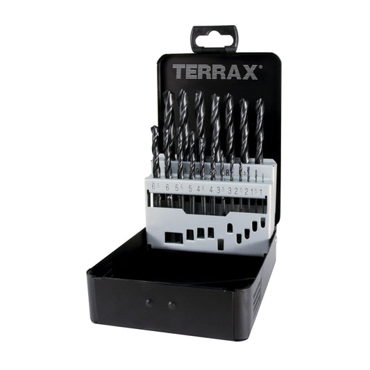 Terrax DIN 338 Type N HSS Rolled Twist Drill Bit Set