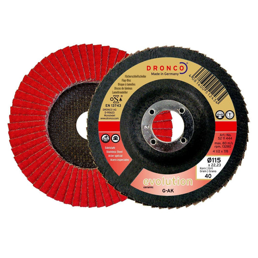 Dronco Disco de láminas abrasivo cerámico G-AK