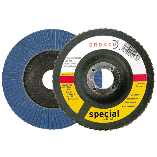 Dronco Disco de láminas abrasivas zirconio (base abombada) G-AZ