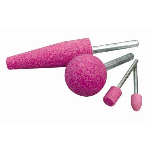 Faiot Muelas con vástago Ø 6 mm de corindón rosa para uso universal en acero