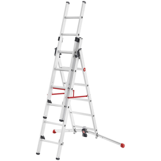 Hailo Escalera combinada de 3 tramos con estabilizador curvo ProfiLOT