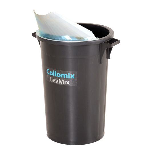Collomix Bucket and decanter for LevMix mixer