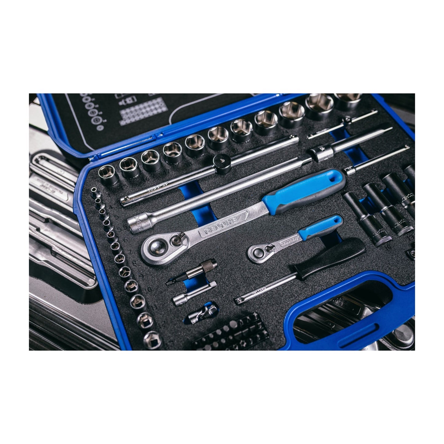 GEDORE 19 BMC 20 - 1/4"+1/2" Socket Set 69 pcs