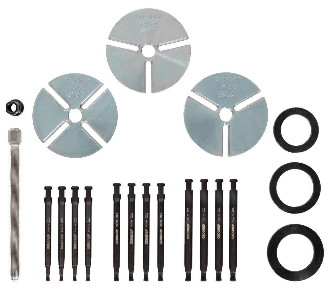 GEDORE 1.92/2 - Kit d'extracteurs de roulements pour roulements : 6011-6012, 6206-6212, 6305-6311, 6403-6407