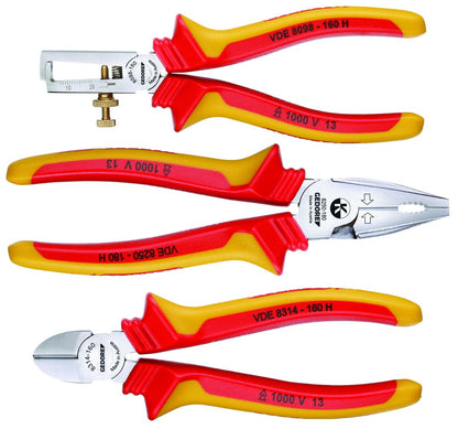 GEDORE 1102-004 VDE - Set of 3 VDE pliers in L-BOXX® mini
