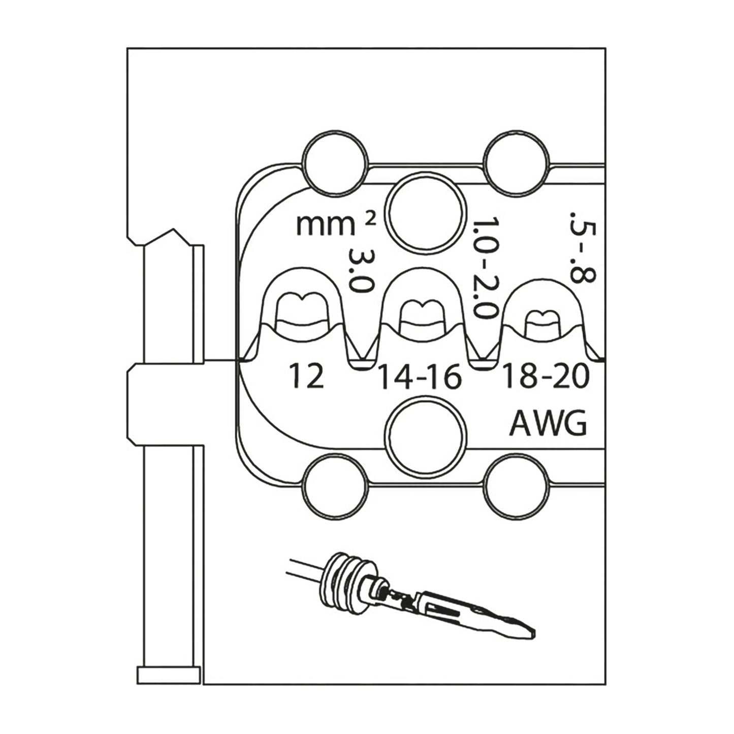 GEDORE 8140-20 - Sheet metal connector module