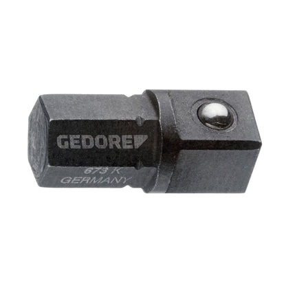 GEDORE 673 K - 1/4" Hex x 1/4" Square Adapter