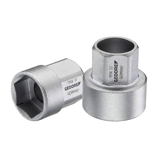 GEDORE 19 SK - 1/2" Hex Sockets with Through Hole