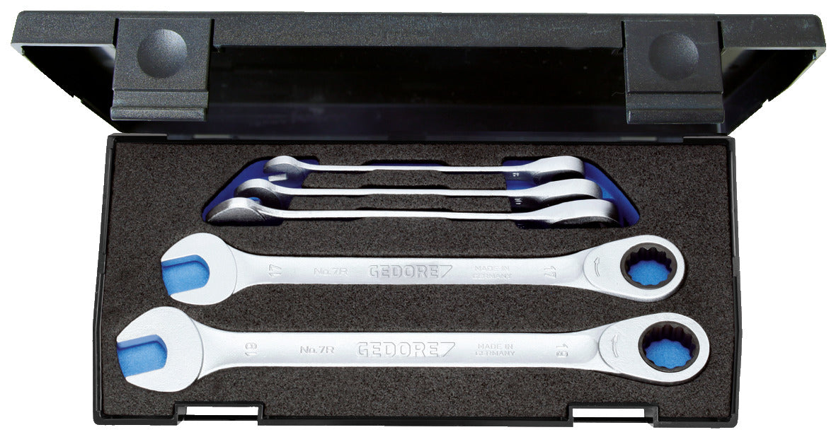 GEDORE 7 R-005 - Coffret de 5 clés mixtes à cliquet en mallette plastique