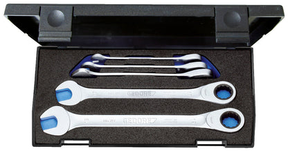 GEDORE 7 R-005 - Coffret de 5 clés mixtes à cliquet en mallette plastique