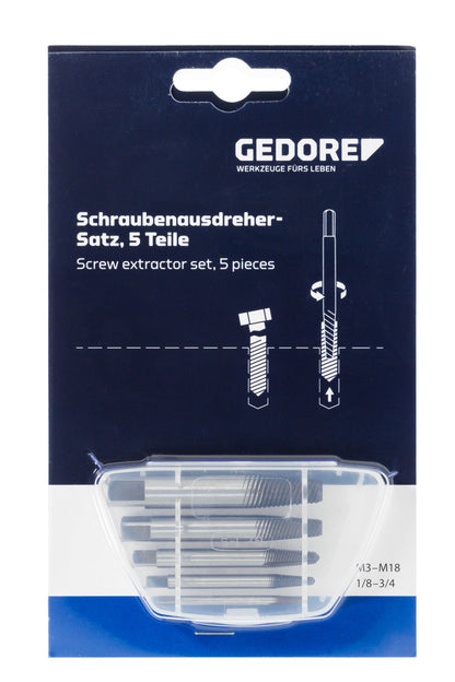 GEDORE 8551 S-005 - Kit d'extracteurs de vis M3-M18