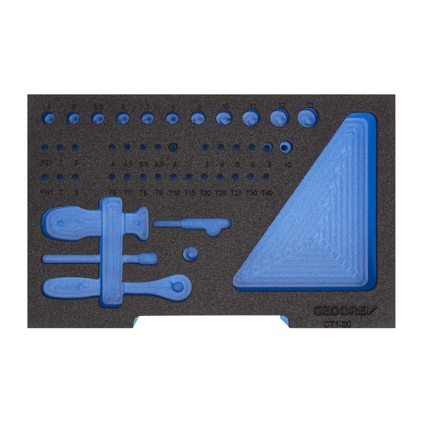 GEDORE EI-1100 CT1-20 - Foam L-BOXX - 1/4" Cups
