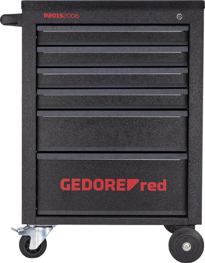 GEDORE rouge R20152006 - Chariot d'atelier MECHANIC noir, 6 tiroirs, 910 x 628 x 418 mm