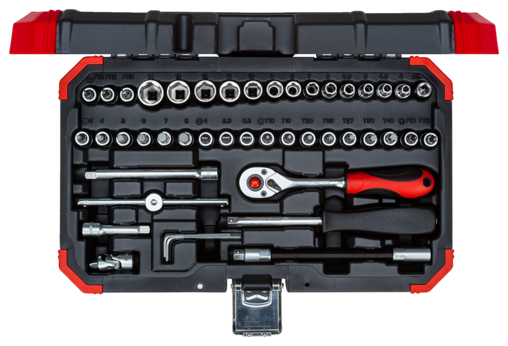 GEDORE red R49003046 - Socket set 1/4" 4-14 mm, 46 pieces (3300052)