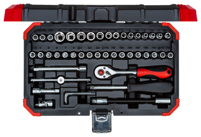 GEDORE red R49003046 - Socket set 1/4" 4-14 mm, 46 pieces (3300052)