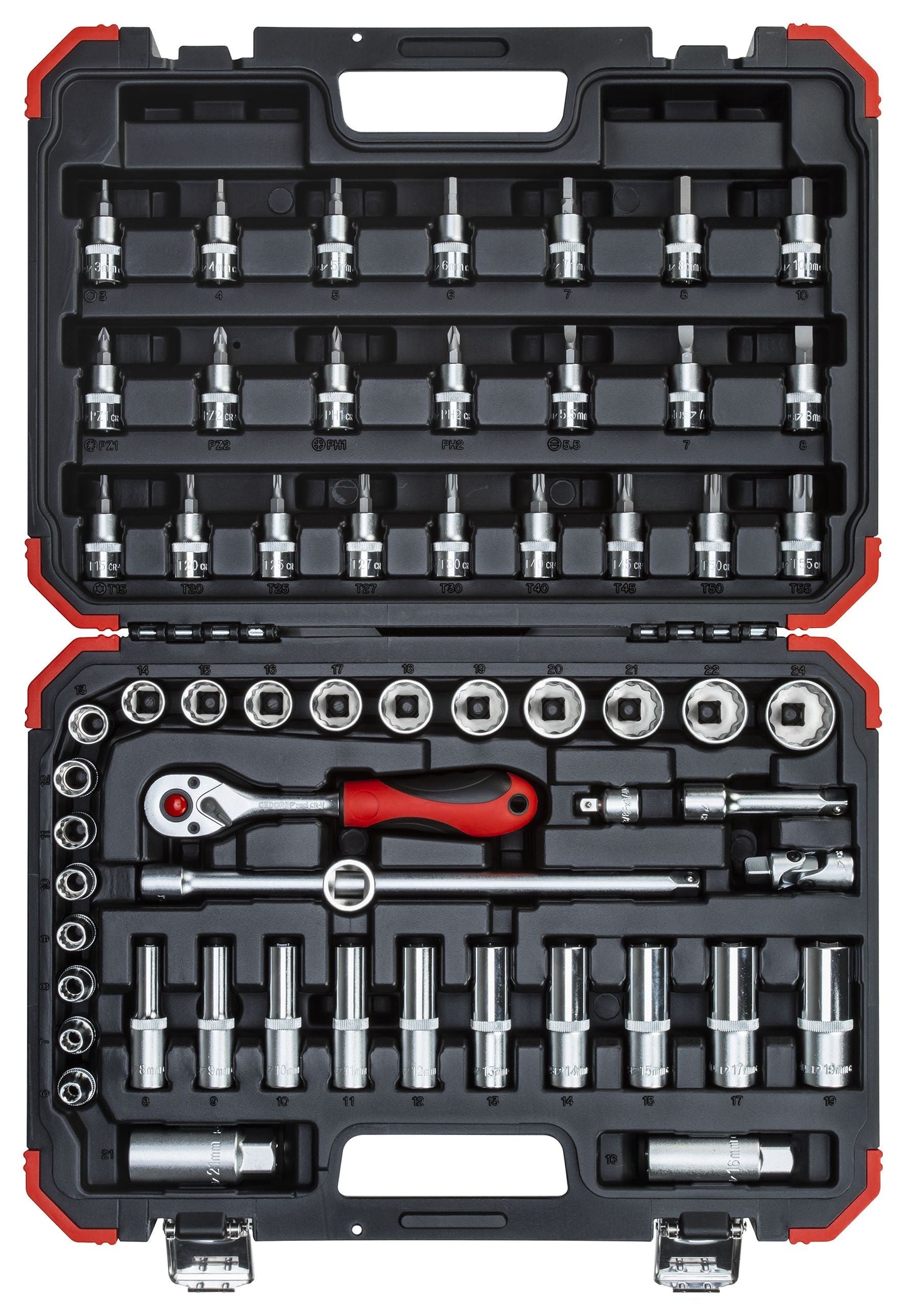 GEDORE red R59003059 - Socket wrench set 3/8" 6-24mm 59 pieces (3300054)
