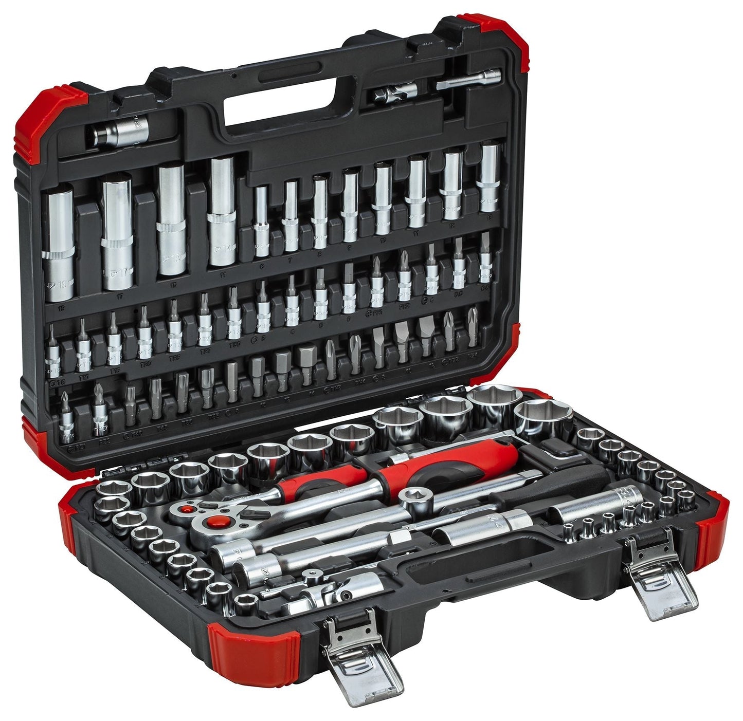 R46003094 - Juego de vasos 1/4" y 1/2" en maletín con 94 herramientas