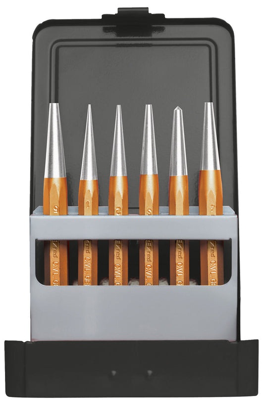 GEDORE red R90100006 - Set of conical punches Ø 1-10 mm + punch, 6 pieces (3300825)