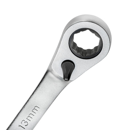 GEDOREred R07201170 - Reversible ratchet combination wrench with clamping function, 17mm (3301006)