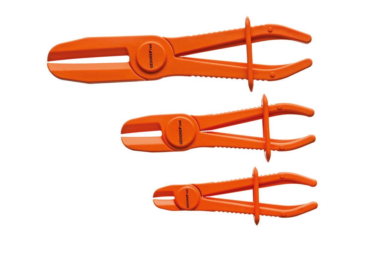 R15151000 - Juego de tenazas abrazaderas para tubos flexibles, Ø 0-60 mm, 3 piezas