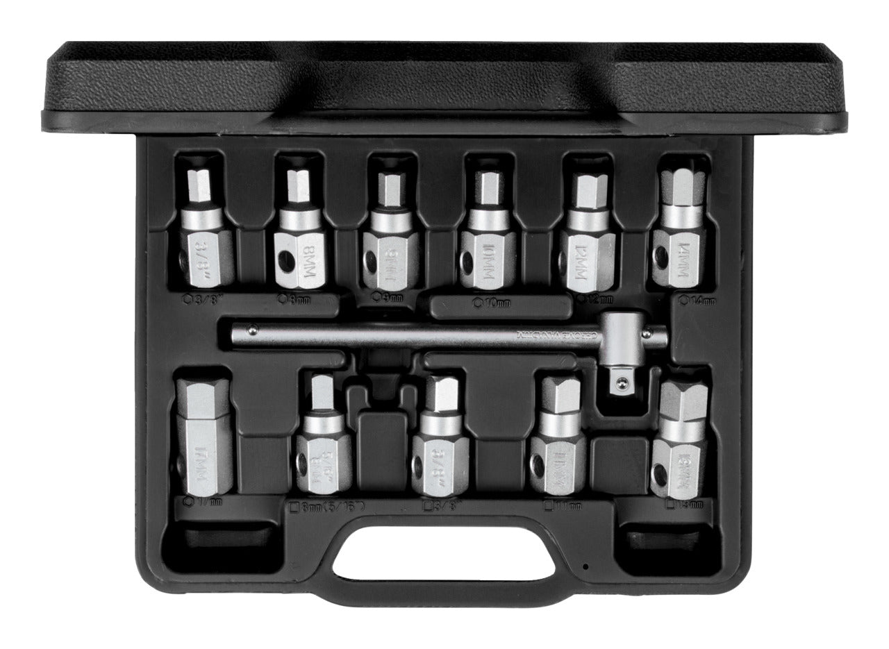 GEDORE red R15553004 - Oil change wrench set, 3/8" sliding handle, 12 pieces (3301544)
