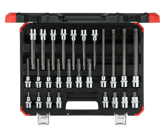 R68003026 - Juego de vasos destornillador de 1/2" XZN, 26 piezas