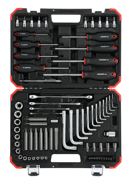 GEDORE red R68003075 - TORX screwdriving tool set incl. suitcase, 75 pieces (3301575)