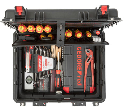 GEDORE rouge R21652089 - Coffret à outils contenant un assortiment de 89 outils pour électriciens