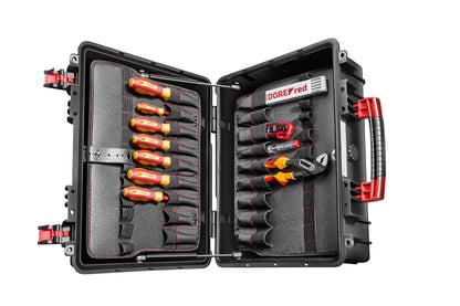 GEDORE rouge R21652089 - Coffret à outils contenant un assortiment de 89 outils pour électriciens