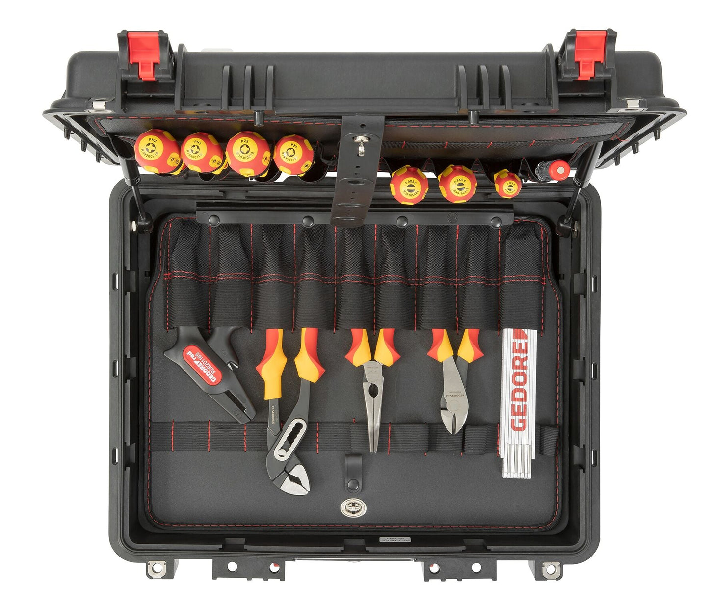 GEDORE rouge R21652089 - Coffret à outils contenant un assortiment de 89 outils pour électriciens