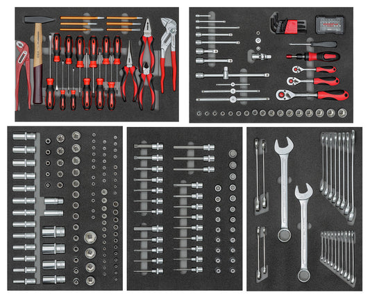 GEDOREred R22071005 - Juego de herramientas en carro de herramientas GEDMaster 272 piezas (3301678)